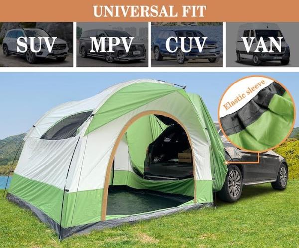 8.2*8.2*6.6Ft Dual Color Impermeável PU3000MM revestido de Poliéster 210T All Season Veículo Camping Tent Easy Setup