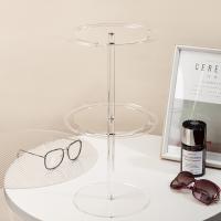 Elegant 2 Layers Sunglasses Display Stand Rack 360 Degree Rotating Glasses Holder