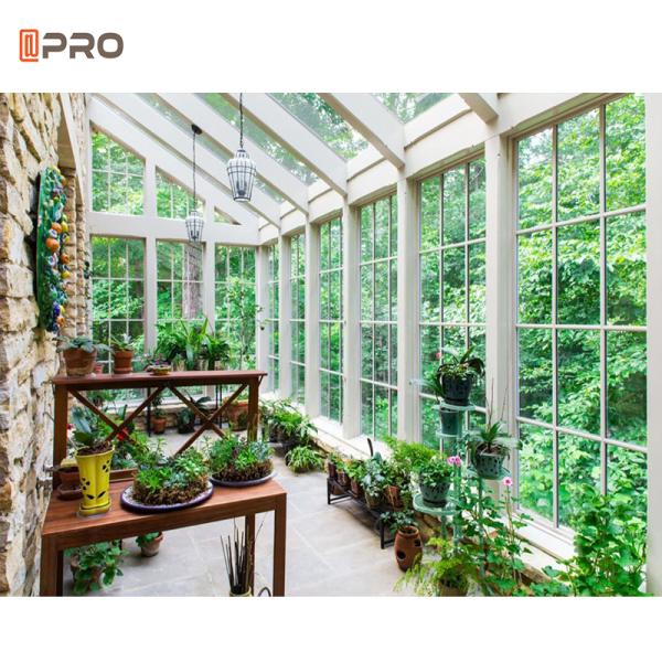 As casas de vidro modernas conservadoras do jardim pré-fabricaram o Sunroom