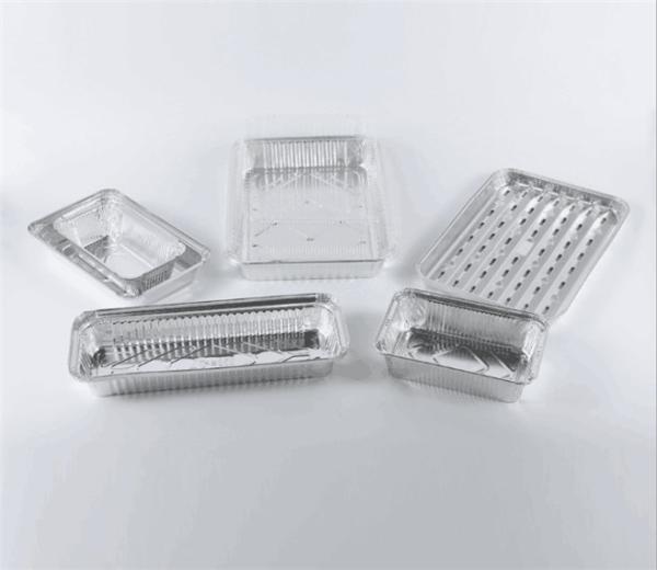 Disposable Hard Rectangular Grill Food Roast Trays Aluminum Foil BBQ Tray