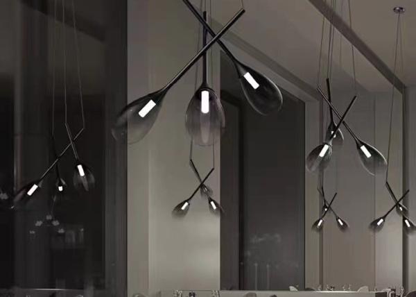 Glass Chandelier Ceiling Luxury Interior Led Design Modern Hanging Lamps Pendant Light