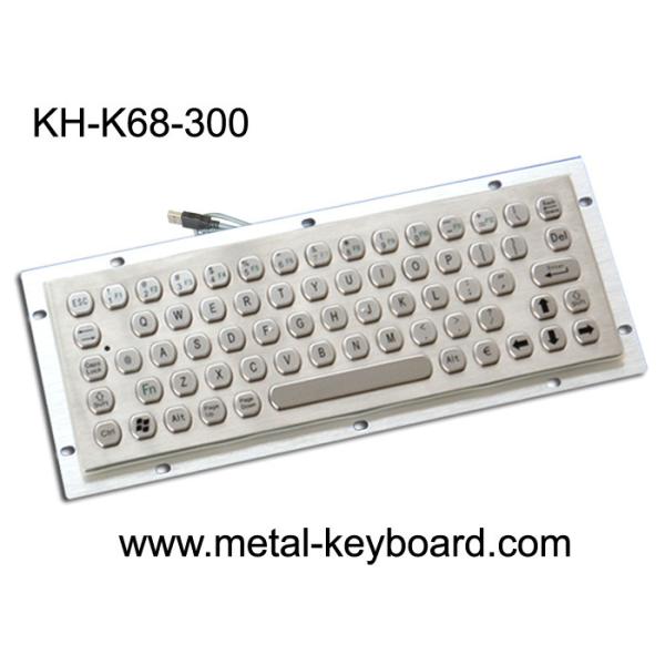 IP65 Vandal - Proof Industrial Metal Keyboard For Internet Kiosk , SS Keyboard