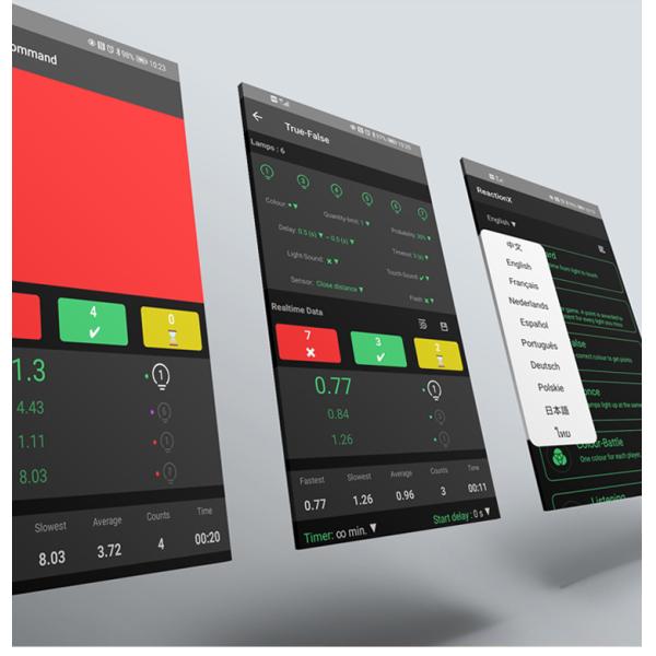 Lâmpada multifuncional do treinamento da reação do controle do APP