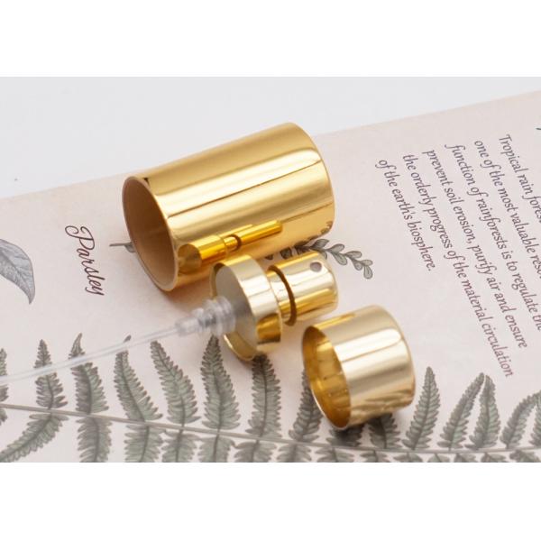 Aluminum Crimp Perfume Sprayer Shiny Gold Non Spill With Collar Fea15 Mist