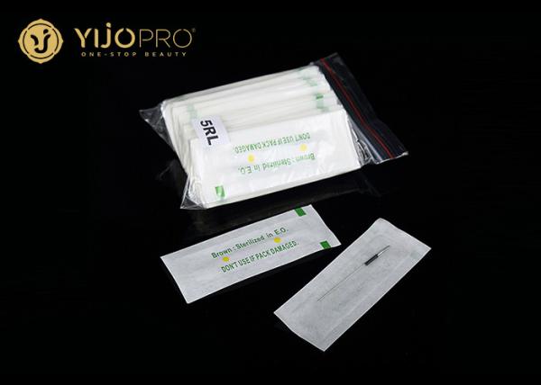 Medical Grade Permanent Makeup Needles , Disposable 5RL Tattoo Needles