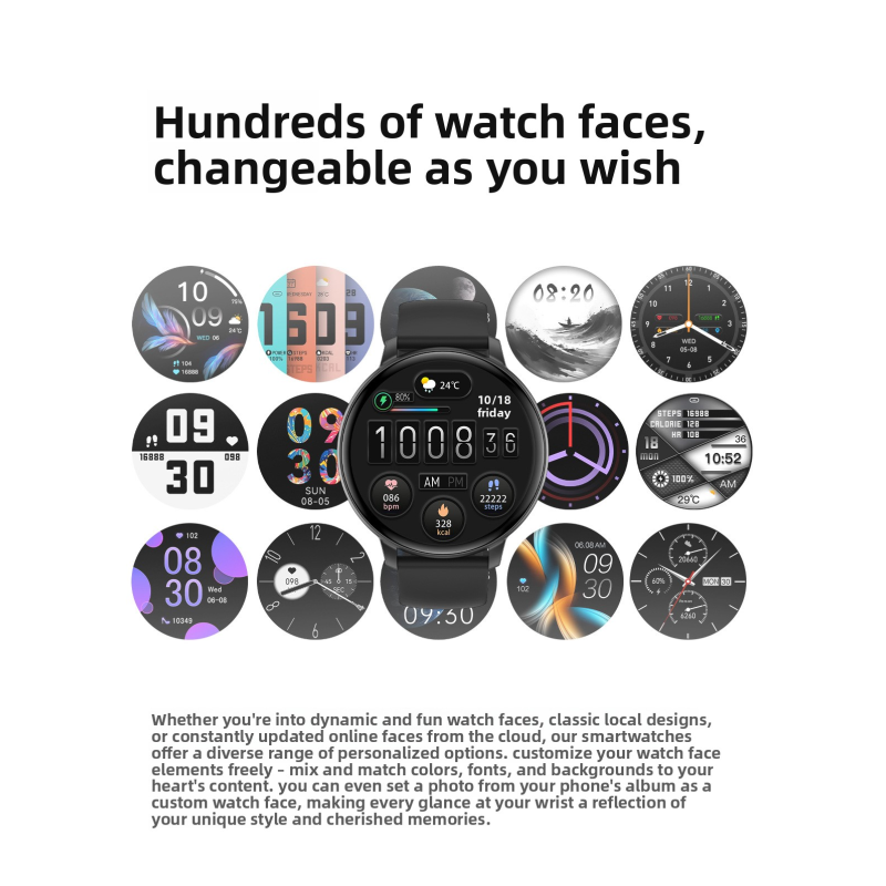 Bluetooth Call Fitness Smart Watch with Heart Rate Blood Oxygen Sleep Monitor IP67 Waterproof Multi-Sport Tracker for iOS Android