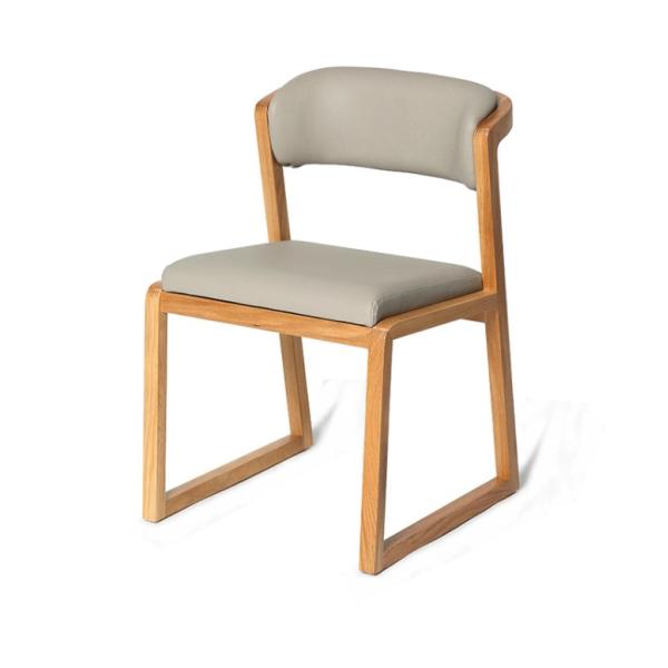 Multi Purpose Use Modern Wood Dining Chairs With Leather Seats And Back