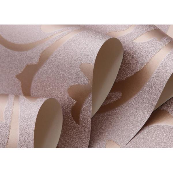 Embossed Silver Leaf Pattern Washable Vinyl Wallpaper for Household , Hotel