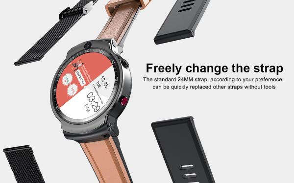 Coração esperto Rate Sleep Monitor do bracelete do pulso da saúde de WiFi GPS do relógio da aptidão de DM28 4G Android 7,1