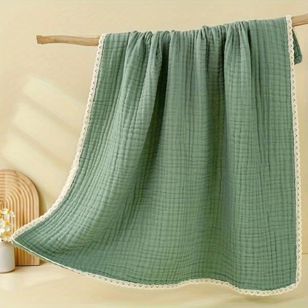 Soft Skin Friendly 100*100 cm Lightweight Gauze Blanket Cotton Gauze Throw Blanket