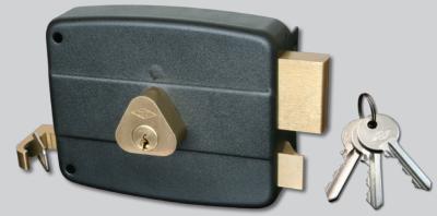 Rim Door Lock Surface Mounted A Grade Iron Simple Installation Compatibility with Strike Plate