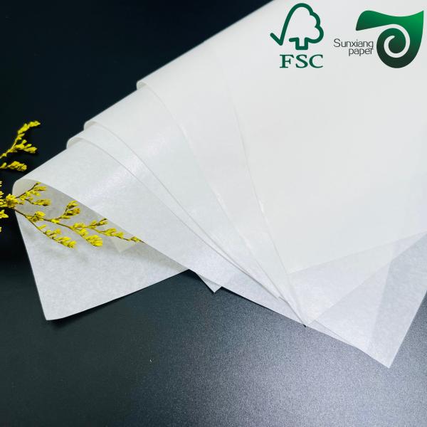 FSC  Eco Friendly Food Grade White Paper Waterproof Oilproof For Fried Foods