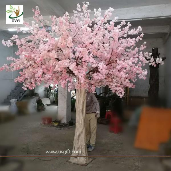 UVG 10 foot pink cherry blossom decorative artificial trees for church wedding decorations CHR170