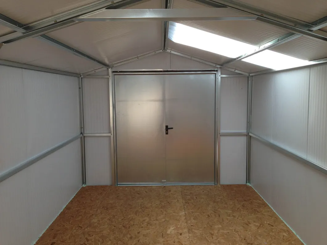 Maison d'outils d'utilité métallique Cadre en acier galvanisé Entreposage extérieur