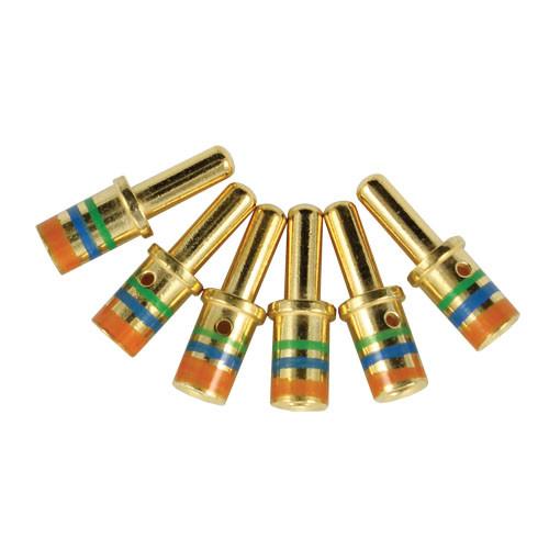 Copper Alloy Electrical Contact Pins , Mil Spec Contacts Size 12