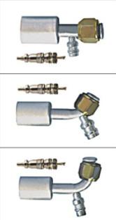 #6 #8 #10 #12 Al joint with Al jacket R12 high & low pressure valve( Female Flare) / auto air conditioning hose fitting