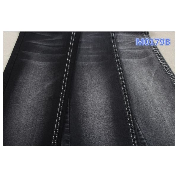 Super Stretch Cotton Polyester Spandex Black Denim Jeans Fabric