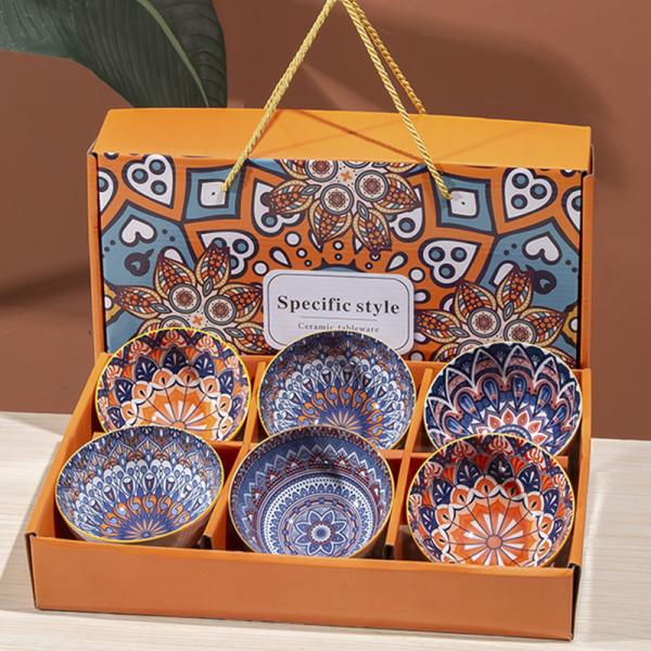 Dinnerware Set Ceramic Dinner Set Bohemian Bowl Plate Mug Stoneware Party Tableware