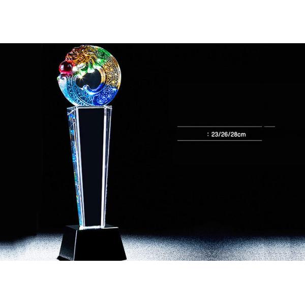 Copo de cristal personalizado do troféu, concessões do cristal de sopro de areia