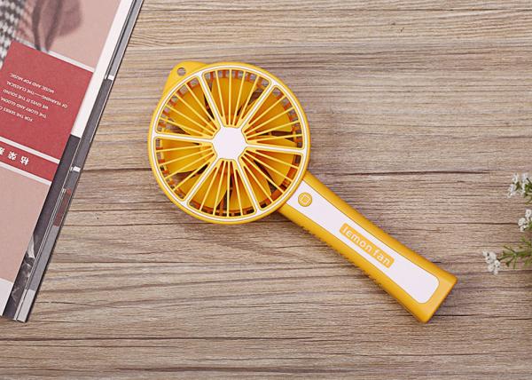 Lemon mini fan,branded customised hand held battery fan with battery