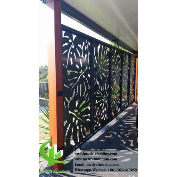 Panneaux décoratifs de protection de la vie privée en extérieur Clôture métallique Écran en aluminium avec conception de découpe laser