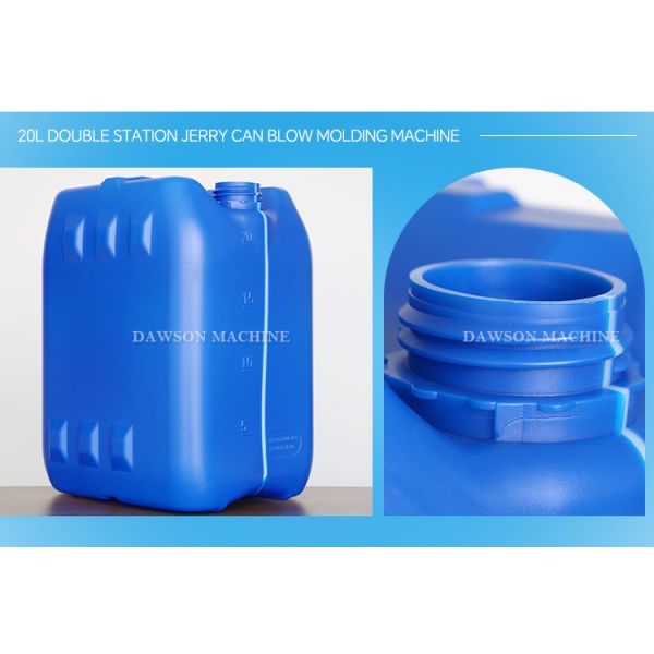 4 Screw Heating Zone Plastic Blow Molding Machine HDPE Jerrycan Bottle Production Line Clamping Force 270 KN Technology