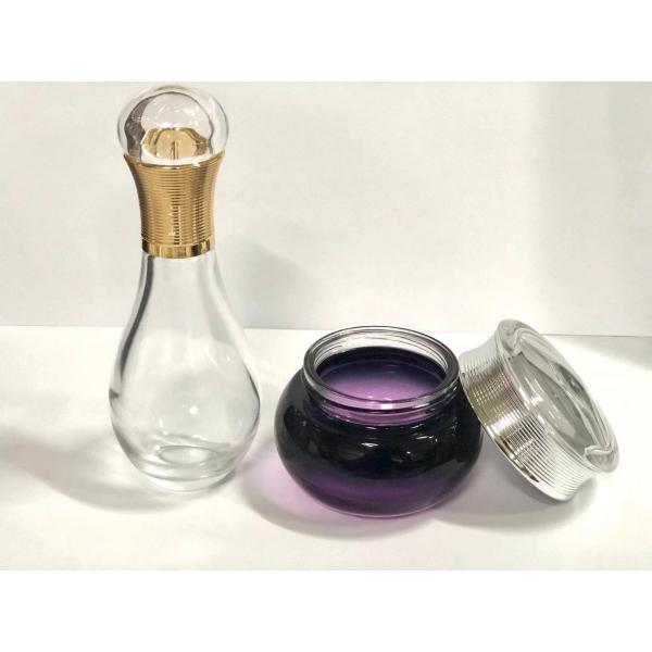 Чашевидные стеклянные косметические контейнеры/лосьон заботы кожи разливают упаковку/бутылки по бутылкам насоса