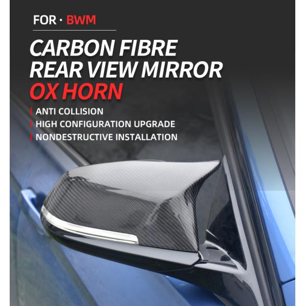 ABS Material Carbon Fiber Mirror Cover For BMW 3 Series F30 F35 Rearview Mirror Cover
