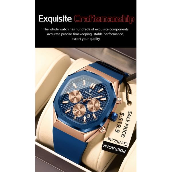 Waterproof Men's Quartz Watch · Silicone Strap | Luminous Dial - Direct from Chinese Manufacturer