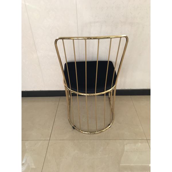 Nordic Golden 42cmx42cm 150kg Black Iron Dining Chairs