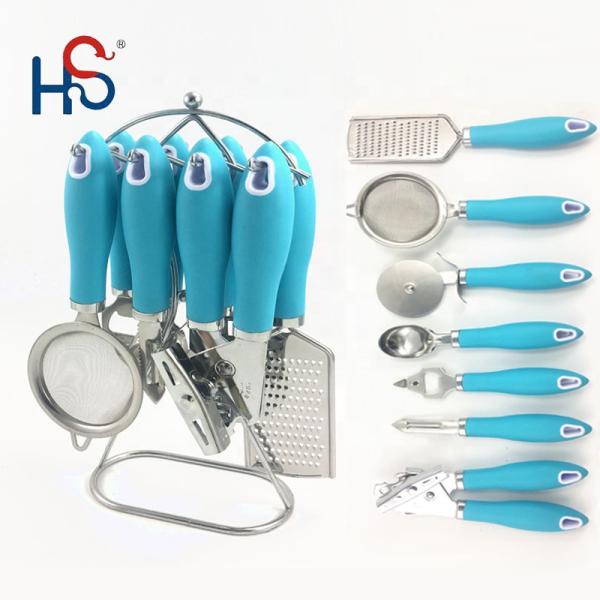 ISO9001/BSCI Certified TPR Handle Silicone Kitchen Utensils Cooking Accessories Tool Set