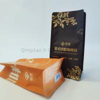Flexible Eight Side Seal Bag With Valve , Zipper Stand Up Coffee Pouches
