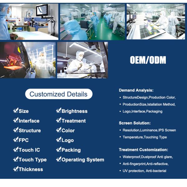 10.4 Inch VGA TFT-LCD Wide Temperature Industrial Display Module with Optional Driver Board and Customizable LCD Modules