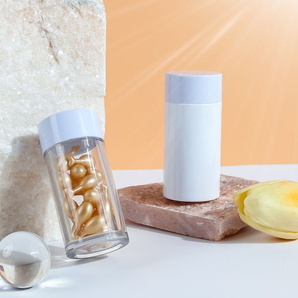 Thick-Walled Transparent PET Plastic Pill Bottle with Screw Cap for Cosmetics and Health Products