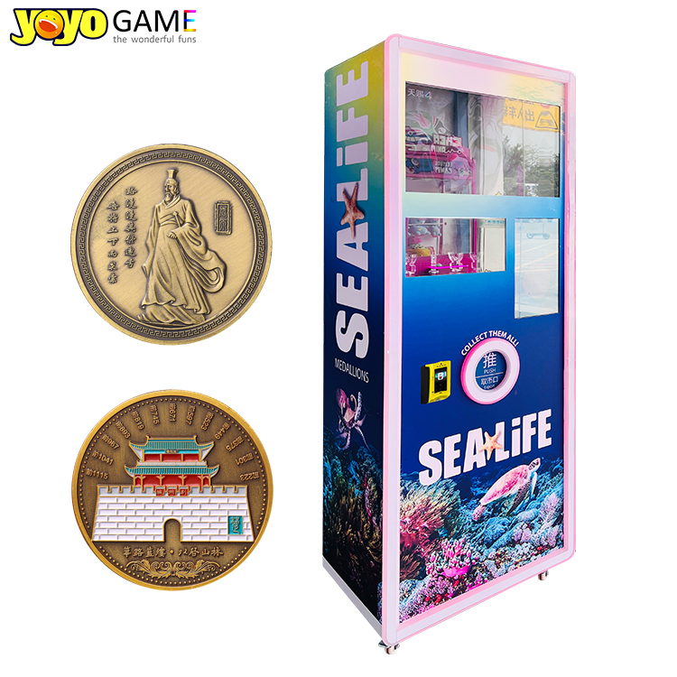 Touchscreen Medal Vending Machine with 300-600 Pcs Capacity and 1 Year Warranty for Commemorative Coins
