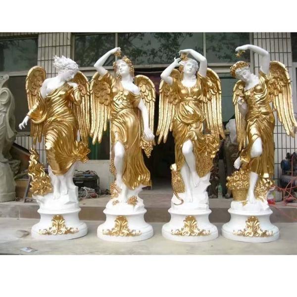 Custom Sculpture Factory Manufacture Natural Marble Statues Four Seasons Goddess Statue In Stock