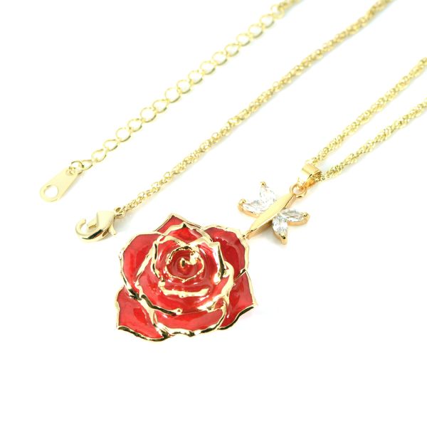 Pure Handmade Fashion Rose Necklace Wholesale for Christmas Birthday  Valentine Gift