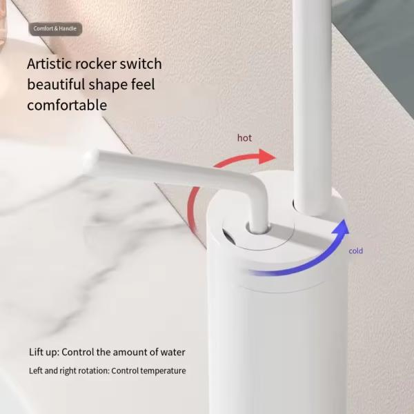 Single Hole Lizhen Hwa.Con Light luxury Hot and Cold Water Faucet for Kitchen Bathroom