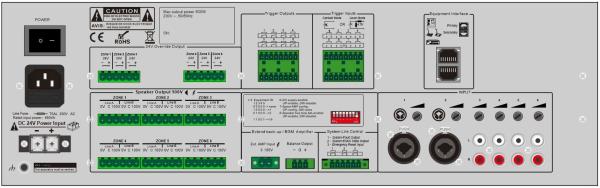Voice Alarm System 6 Zone 500W Voice Evacuation Router marine evacuation system