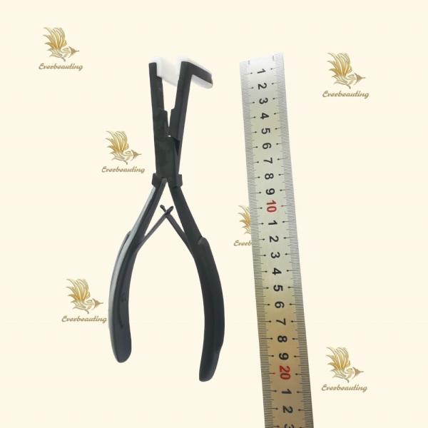 Hair Extension Plier Professional Black Color Tape in Hair Pliers Stainless Steel