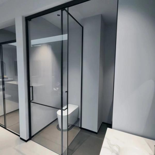 Sala de banho em forma de T, porta de chuveiro, aço inoxidável 304