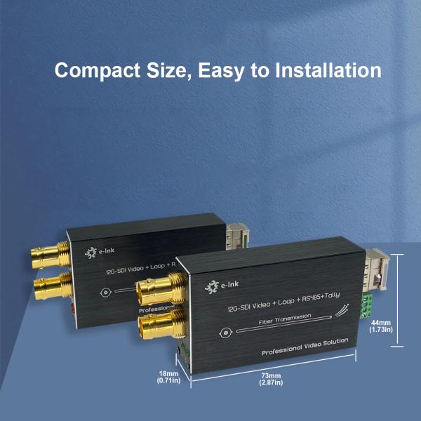 4K 12G SDI Fiber Converter with Loop Out Monitoring and Embedded Audio