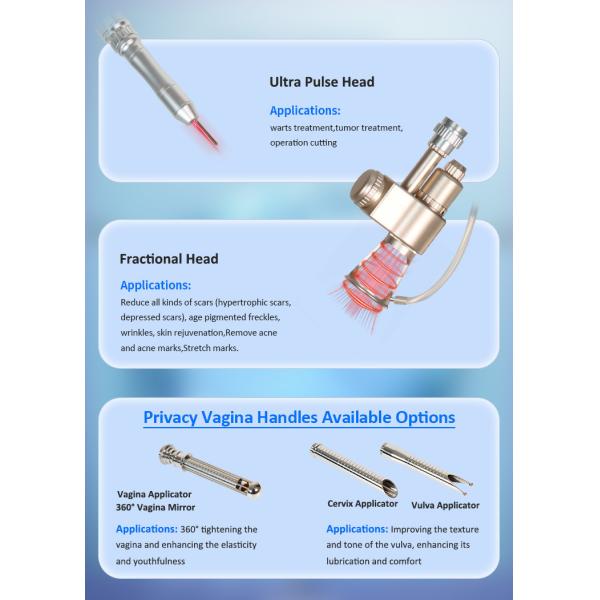 RF Fractional CO2 Laser Beauty Equipment 10.6um For Stretch Marks / Acne Scar Removal