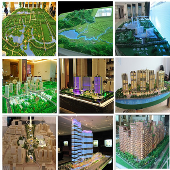 Модель архитектуры отрезка машины акриловая, здание современной архитектуры модельное