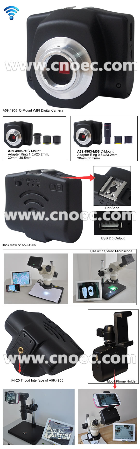 Вспомогательное оборудование микроскопа HDMI, камера 1080p A59.4211 микроскопа WIFI цифров