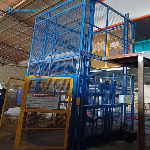 500kg - 20,000kg Hydraulic Guide Rail Lift Multi-story Warehouse Stock Movement