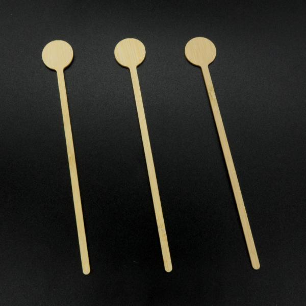 US Eco Friendly Various Size Custom Logo Disposable Bamboo Round Head Coffee Stirrer