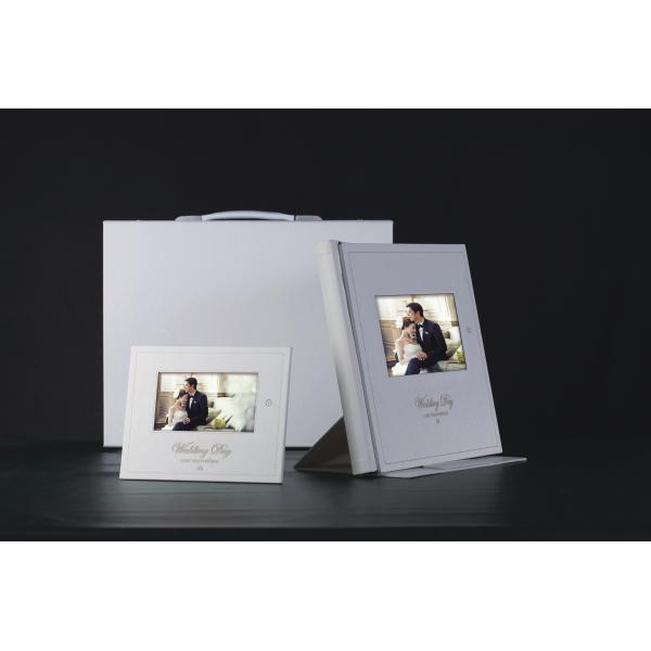 Home Decoration Wedding Video Album 10.1 Inch Leather Digital Photo Album With Touch Screen