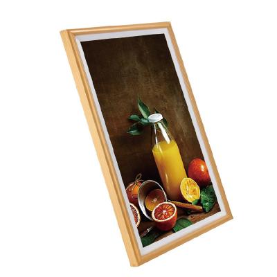 Galeria UHD de 55 polegadas Armazém de madeira LCD LED Publicidade Foto Display WIFI Monitor Android para arte digital NFT