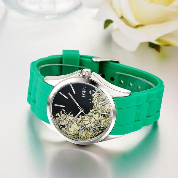 30mm Custom Women'S Watches Face Printed OEM Recyled Silicone Watch